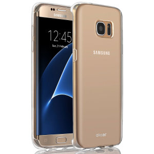 Krystalplastagtig beskyttelse med holdbarheden af et silikoneetui, fremstillet specielt til Samsung Galaxy S7 Edge.