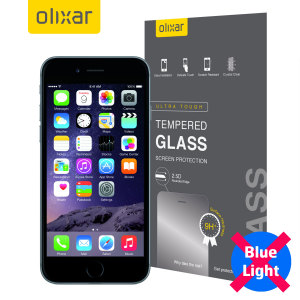 Olixar Anti-Blue Light Tempered Glas iPhone 6S / 6 Displayschutz