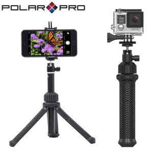 This compact 4 in 1 tripod from PolarPro can instantly transform into either a GoPro tripod, pole, grip and even a handy stand. The Trippler Tripod also comes with a smartphone mount so that you can record from via your action camera or your smartphone.