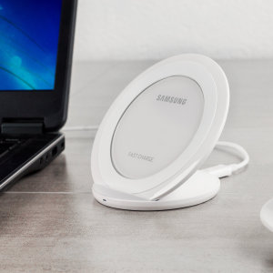 Charge your Samsung Galaxy S8, S8 Plus, S7 Edge, S7 or S6 quickly with the official wireless fast charge stand in white. Allowing you to charge up to 1.4x faster than traditional wireless chargers, this really is the perfect accessory for your new phone.