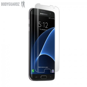 Keep your Samsung Galaxy S7 Edge safe and secure this ultra tough screen protector from BodyGuardz which is made from the same material used to shield the front of vehicles from rock chips.