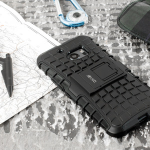 Protect your HTC 10 from bumps and scrapes with this black Olixar ArmourDillo case. Comprised of an inner TPU case and an outer impact-resistant exoskeleton, the ArmourDillo provides robust protection and supreme styling.