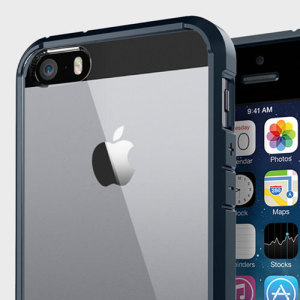 Préservez le design fin de votre iPhone SE grâce à cet accessoire mi coque, mi bumper de la marque Spigen.