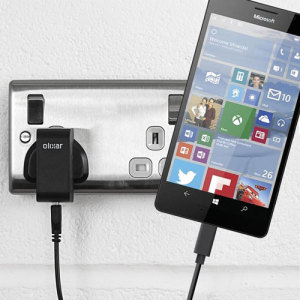 Charge your Microsoft Lumia 950 XL and any other USB device quickly and conveniently with this compatible 2.4A high power USB-C UK charging kit. Featuring a UK wall adapter and USB-C cable.