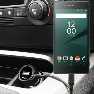 Keep your Sony Xperia Z5 fully charged on the road with this high power 2.4A Car Charger, featuring extendable spiral cord design. As an added bonus, you can charge an additional USB device from the built-in USB port!