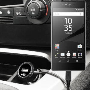 Keep your Sony Xperia Z5 Premium fully charged on the road with this high power 2.4A Car Charger, featuring extendable spiral cord design. As an added bonus, you can charge an additional USB device from the built-in USB port!
