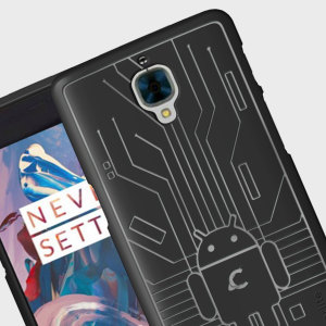 Keep your OnePlus 3T / 3 protected from damage with this Android-circuitry inspired, durable black coloured TPU case by Cruzerlite.