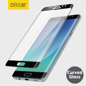 Keep your Samsung Galaxy Note 7's screen in pristine condition with this Olixar Tempered Glass screen protector, designed to cover and protect even the curved edges of the phone's unique display. Black edges match the black phone perfectly.