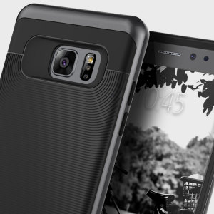 Conçue à partir d'un matériau TPU robuste et d'un autre en polycarbonate résistant, la coque Caseology Wavelength Series de couleur noire offre une excellente protection à votre Samsung Galaxy Note 7, tout le laissant mince et élégant.