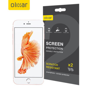 Gardez l’écran de votre iPhone 7 propre grâce à ce pack de 2 Protections d’écran de chez Olixar résistant aux éraflures.