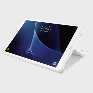 Protégez votre Samsung Galaxy Tab A 10.1 2016 des dégâts avec la housse officielle Samsung possédant un rabat intégré pouvant servir de support de visionnage.