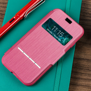 The Moshi SenseCover for the iPhone 8 / 7 in Rose Pink is a unique case with a touch sensitive cover that allows you to quickly view the time/date as well as answering calls without the need to open the case.