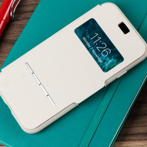 The Moshi Sensecover is een unieke case met een 'touch sensitive' cover waarmee je gemakkelijk oproepen kan beantwoorden en de tijd/datum bekijken zonder de case te openen.
