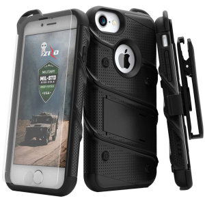 Equipe su iPhone 8 / 7 con esta funda con una protección de grado militar. Incluye además un clip de cinturón.