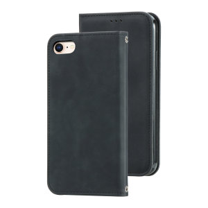 Funda iPhone 8 / 7 Olixar Estilo Cuero Tipo Cartera - Negra