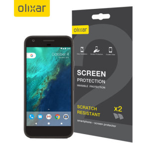 Keep your Google Pixel screen in pristine condition with this Olixar scratch-resistant screen protector 2-in-1 pack.