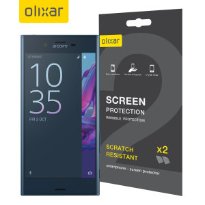 Keep your Sony Xperia XZ's screen in pristine condition with this Olixar scratch-resistant screen protector 2-in-1 pack.