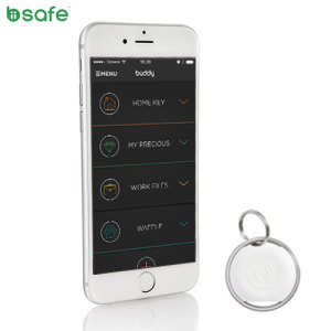 The new and improved white Biisafe Buddy V3 boasts a wealth of new features, including better Bluetooth tracking and a pedometer with a step count. Attach the Buddy Smart Button to your belongings such as keys and track them via the redesigned app.