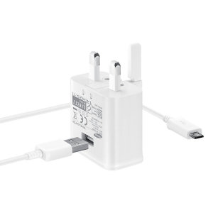 Official Samsung Fast Charging Adapter & Micro USB Cable - White