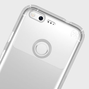Meet the Speck Presidio - the evolution of the popular CandyShell case. An ultra-rugged clear case made from two different protective layers for the Google Pixel from Speck. Features enhanced drop protection, 100% clear finish and reduced bulk.