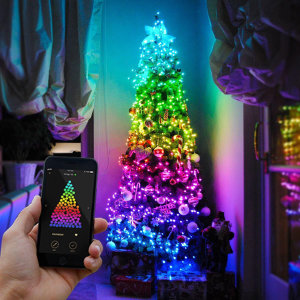 Add colour to your Christmas with Twinkly Smart Lights. Using the free iOS and Android companion app, brighten up your tree with a range of built-in animations and effects, or create your own and share them with others. Comes with UK mains plug.