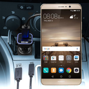 Keep your Huawei Mate 9 fully charged on the road with this compatible Olixar high power dual USB 3.1A Car Charger with an included high quality USB to USB-C charging cable.