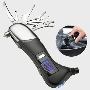 De roadGear 9-in-1 multi-tool van Promate heeft niet alleen een digitale bandenspanningsmeter maar ook een noodhamer, een 5-in-1 multi-tool en een LED-zaklamp. Dit is de perfecte multi-tool voor alle bestuurders.