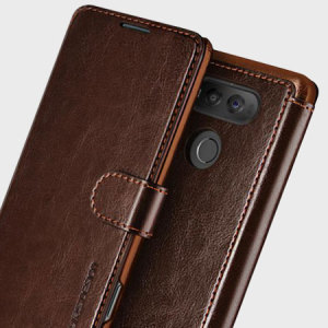 The VRS Design Dandy Wallet Case in coffee brown for the LG V20 comes complete with card slots, a large document pocket and is made with a luxurious leather-style material for a classic, prestige and professional look.