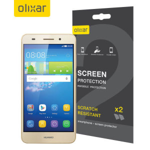 Keep your Huawei Y6 II screen in pristine condition with this Olixar scratch-resistant screen protector 2-in-1 pack.
