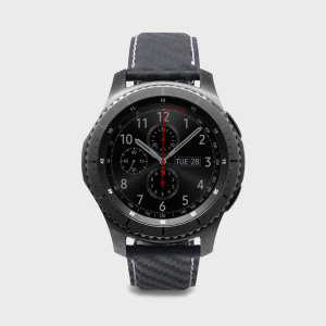 Treat your Gear S3 smartwatch to something truly luxurious with the D+ Genuine Carbon Leather strap from SLG Design in black. Prestigious, fashionable and perfectly suited to the Gear S3, this strap is a significant upgrade on your regular strap.
