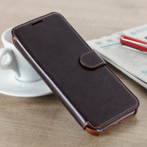 La funda VRS Design Dandy para el Samsung Galaxy S8 incluye ranuras para almacenar tarjetas, un bolsillo largo para documentación y está fabricada de un material premium muy similar al cuero.