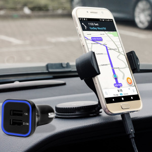 Grâce à ce pack support voiture DriveTime avec chargeur, vous disposerez des éléments essentiels pour effectuer de longs trajets en toute sérénité. Doté d’un support robuste, votre Samsung Galaxy A3 2017 sera parfaitement maintenu en sécurité et pourra être chargé en permanence grâce au chargeur allume-cigare inclus, celui-ci dispose également d’un port USB supplémentaire.