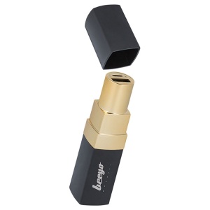 The Beeyo Lipstick Power Bank is a portable charger that can charge your smartphone thanks to its 2200mAh built-in battery. The sleek and compact design not only looks great, it's also extremely portable.