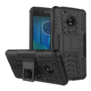 Protect your Motorola Moto G5 from bumps and scrapes with this black Olixar ArmourDillo case. Comprised of an inner TPU case and an outer impact-resistant exoskeleton, the ArmourDillo provides robust protection and supreme styling.