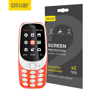 Gardez l'écran de votre Nokia 3310 3G / 2G 2017 en parfait état grâce à la protection d'écran anti-rayures Olixar. 2 protections d'écran Nokia 3310 3G / 2G 2017 sont inclues dans le pack.