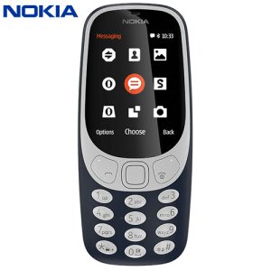 Unlocked Nokia 3310 in blue. Taking the best of the original 3310 released back in 2000, the Nokia 3310 (2017) adds a colour display, Micro SD card expansion, 2MB camera, FM radio and Bluetooth compatibility. And yes, you can again play Snake!