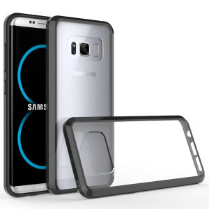 Custom moulded for the Samsung Galaxy S8. This clear and black Olixar ExoShield tough case provides a slim fitting stylish design and reinforced corner shock protection against damage, keeping your device looking great at all times.