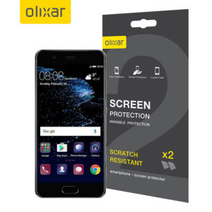 Keep your Huawei P10 screen in pristine condition with this Olixar scratch-resistant screen protector 2-in-1 pack.