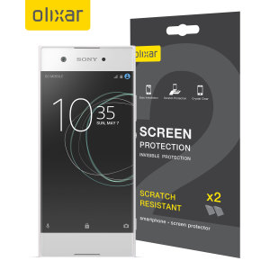 Keep your Sony Xperia XA1's screen in pristine condition with this Olixar scratch-resistant screen protector 2-in-1 pack.