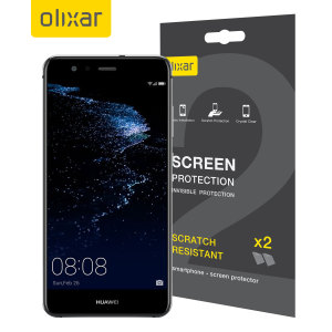 Keep your Huawei P10 Lite screen in pristine condition with this Olixar scratch-resistant screen protector 2-in-1 pack.