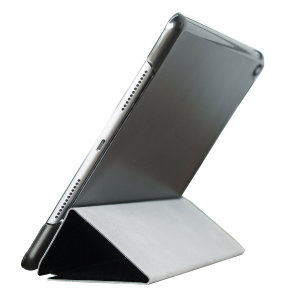 Protect your iPad 9.7 2017 with this supremely functional transparent and black case with viewing stand feature. Also features smart sleep / wake functionality.
