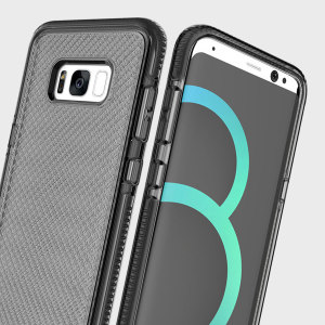 Combining a hard-wearing mesh aesthetic with durable drop protection, this one-piece case from Prodigee in smoke black for Samsung Galaxy S8 Plus maximises protection while minimising unnecessary bulk.