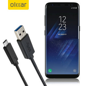 Olixar USB-C Samsung Galaxy S8 Plus Charging Cable - Black 1m