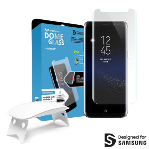 The Whitestone Dome Glass screen protector for Galaxy S8 uses a UV lamp with a proprietary UV adhesive installation to ensure a total and perfect fit for your device. Featuring 9H hardness for absolute protection, as well as 100% touch sensitivity.