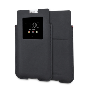 The Official Blackberry Smart Pocket Case in black provides tough and stylish all round protection for your Blackberry KEYone, keeping it looking as good as new. Made from genuine leather for an authentic finish.
