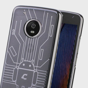Keep your Motorola Moto G5 Plus protected from damage with this Android-circuitry inspired, durable clear TPU case by Cruzerlite.