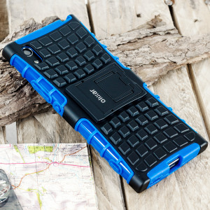 Protect your Sony Xperia XA1 from bumps and scrapes with this blue ArmourDillo case. Comprised of an inner TPU case and an outer impact-resistant exoskeleton, with a built-in viewing stand.