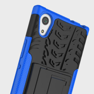 Protect your Sony Xperia L1 from bumps and scrapes with this blue ArmourDillo case. Comprised of an inner TPU case and an outer impact-resistant exoskeleton, with a built-in viewing stand.