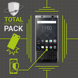 Guard your beautiful BlackBerry KEYone from damage with the Olixar Total Protection Pack. Featuring a slim polycarbonate case and an ultra-response glass screen protector, this pack provides the ultimate in lightweight protection.