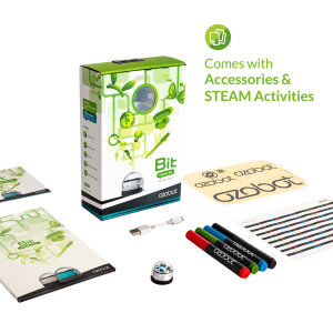 Introducing the Ozobot 2.0 Bit in crystal white - the perfect way to introduce children to computer science, robotics and coding in a fun and imaginative way. This starter kit includes an OzoCode reference sheet and over 20 activities to complete.